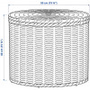 IKEA TOLKNING, 905.126.66, Пуф із зберіганням, ротанг ручної роботи - зображення 6