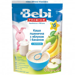   Bebi Молочная каша  Premium Пшеничная с яблоком и бананом, с 6 месяцев, 200 г