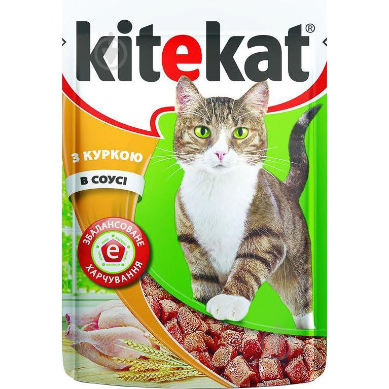 Kitekat с курицей в соусе 100 г (5900951256684) - зображення 1