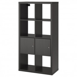   IKEA KALLAX стеллаж с дверьми 77x39h147 (990.174.45)