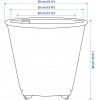 IKEA PS FEJO Горшок с самополивом, белый (200.393.94) - зображення 9