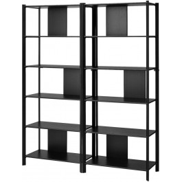   IKEA JATTESTA Книжкова шафа чорна 160х195 (094.948.32)