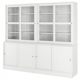   IKEA HAVSTA Розсувні скляні двері, білий, 242x47x212 см (195.348.80)