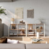 IKEA JATTESTA Книжкова шафа білий/світлий бамбук 240x85 (594.972.15) - зображення 2