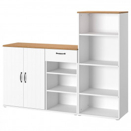   IKEA SKRUVBY Книжкова шафа біла 180х140 (495.613.39)