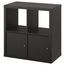   IKEA KALLAX Книжкова шафа чорно-коричнева 77х77 (395.529.53)