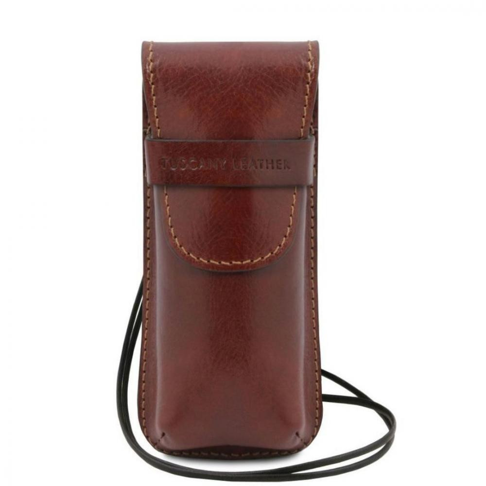 Tuscany Leather Футляр для окулярів шкіряний коричневий  TL141282 - зображення 1