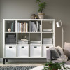 IKEA KALLAX Книжкова шафа білий/чорний 147x129 (994.426.93) - зображення 2