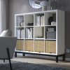 IKEA KALLAX Книжкова шафа білий/чорний 147x129 (994.426.93) - зображення 3