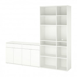   IKEA VIHALS Книжкова шафа білий 235x37x200 (394.406.11)