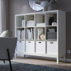 IKEA KALLAX Книжкова шафа білий/білий 147x129 (794.426.94) - зображення 4