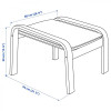 IKEA POANG дубовий шпон білий/темно-коричневий (695.510.75) - зображення 9