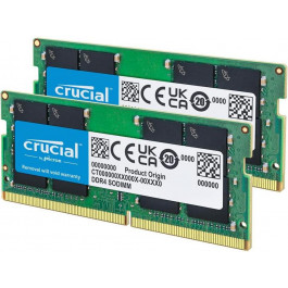   Crucial 64 GB (2x32GB) SO-DIMM DDR4 3200 MHz (CT2K32G4SFD832A)