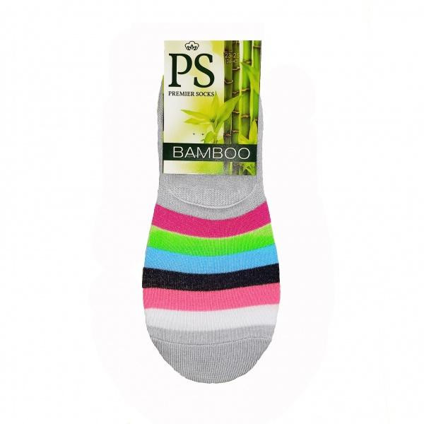 Premier Socks Шкарпетки жіночі  Бамбук 14В35/8В р.23-25 сірий у смужку - зображення 1