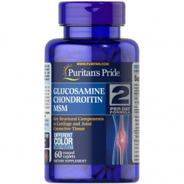   Puritan's Pride Chondroitin Glucosamine MSM 2 Per Day Formula, 60 каплет