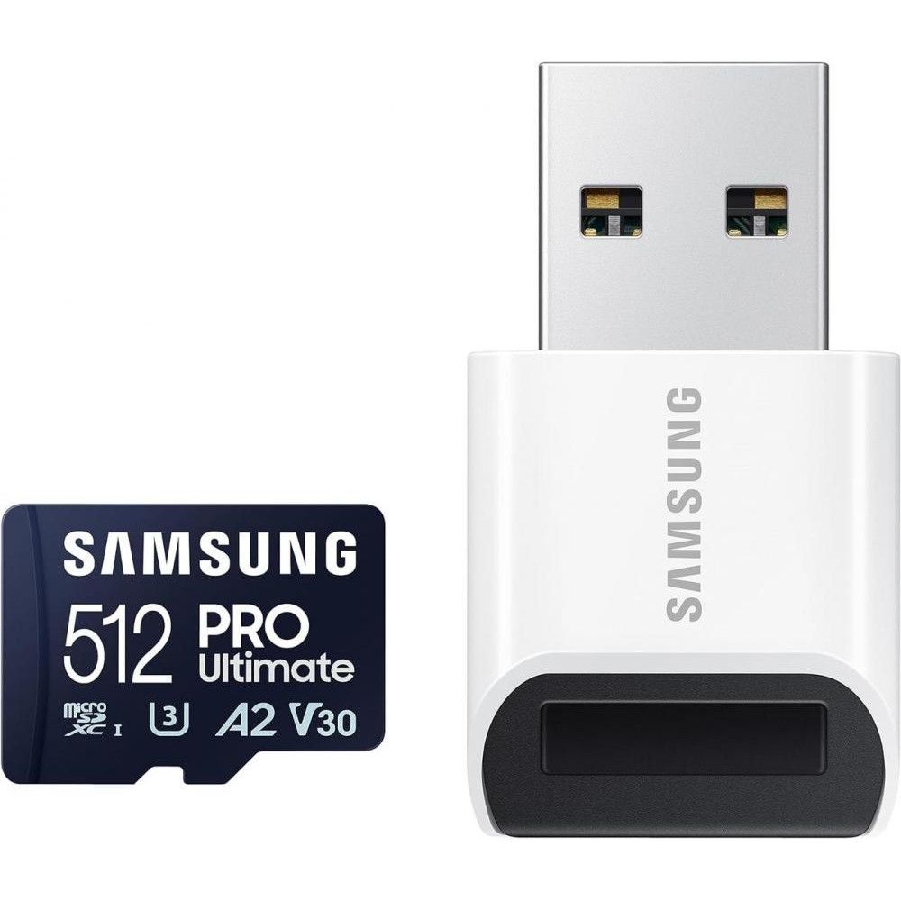 Samsung 512 GB microSDXC UHS-I U3 V30 A2 Pro Ultimate + Reader (MB-MY512SB) - зображення 1