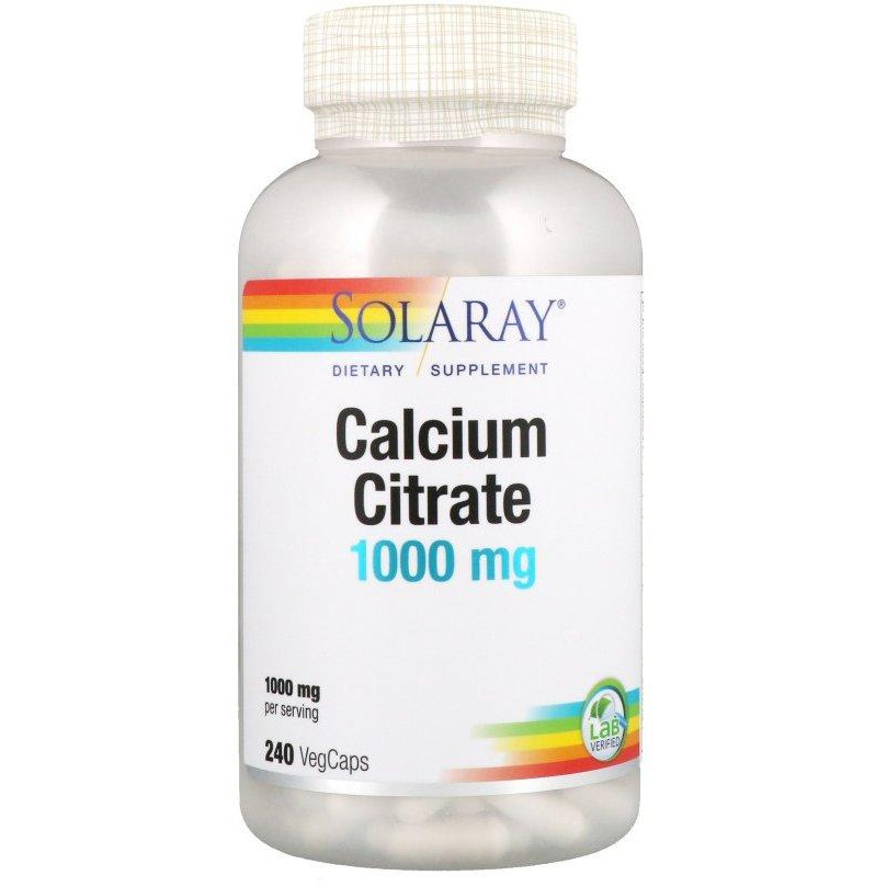 Solaray Calcium Citrate 1000 mg, 240 VegCaps (SOR-45852) - зображення 1