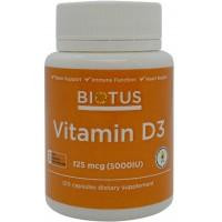   Biotus Vitamin D3, 5000 ME, 120 Capsules (BIO-530098)