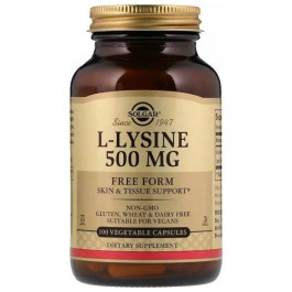   Solgar L-Lysine Free Form 500 mg 100 Vegetable Capsules (SOL-01681)