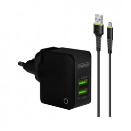   Intaleo TCA242 Micro USB Black (2USB2,4A) (1283126491740)