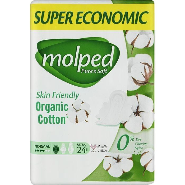 Molped Гігієнічні прокладки  Pure&Soft Normal eco 4 краплi 24 шт (8690536829026) - зображення 1