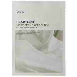   ANUA - Heartleaf Cream Mask Night Solution - Заспокійлива тканинна маска з екстрактом гуттуїнії - 25ml