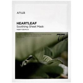   ANUA - Heartleaf 77% Soothing Sheet Mask - Зволожувальна і заспокійлива тканинна маска з екстрактом гутту