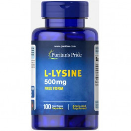   Puritan's Pride Л-лизин (L-Lysine), 500 мг, 100 капсул (PTP13060)