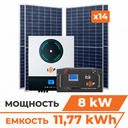   LogicPower Комплект СЕС 8 квт АКБ11.7kWh (літій) 230 Ah Преміум (31239)