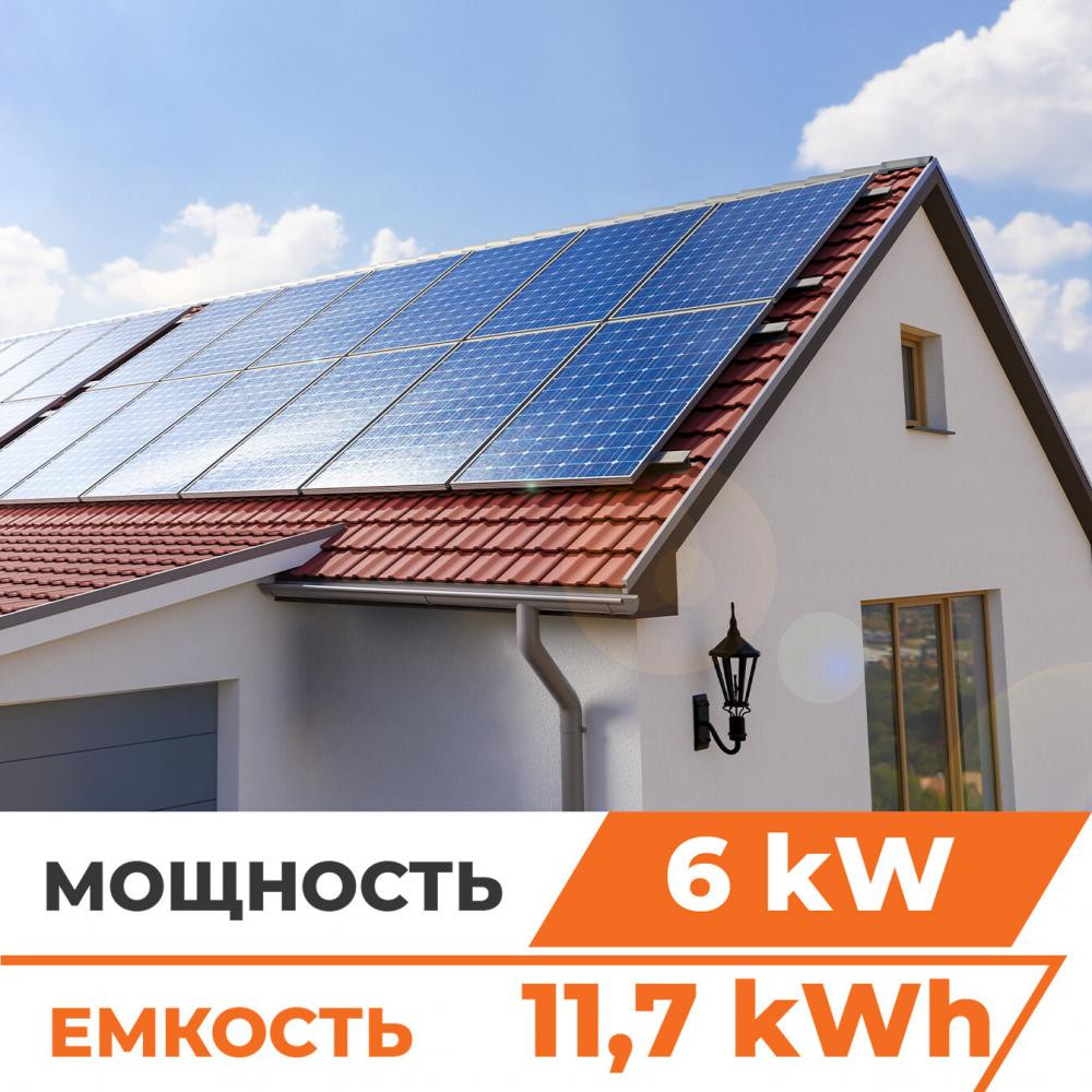 LogicPower Гібридна станція 6 квт (1ф.) з LiFePO4 на 11,7 квт (31210) - зображення 1