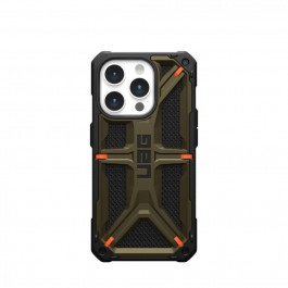   URBAN ARMOR GEAR iPhone 15 Pro Monarch, Kevlar Elemental Green (11427811397B)