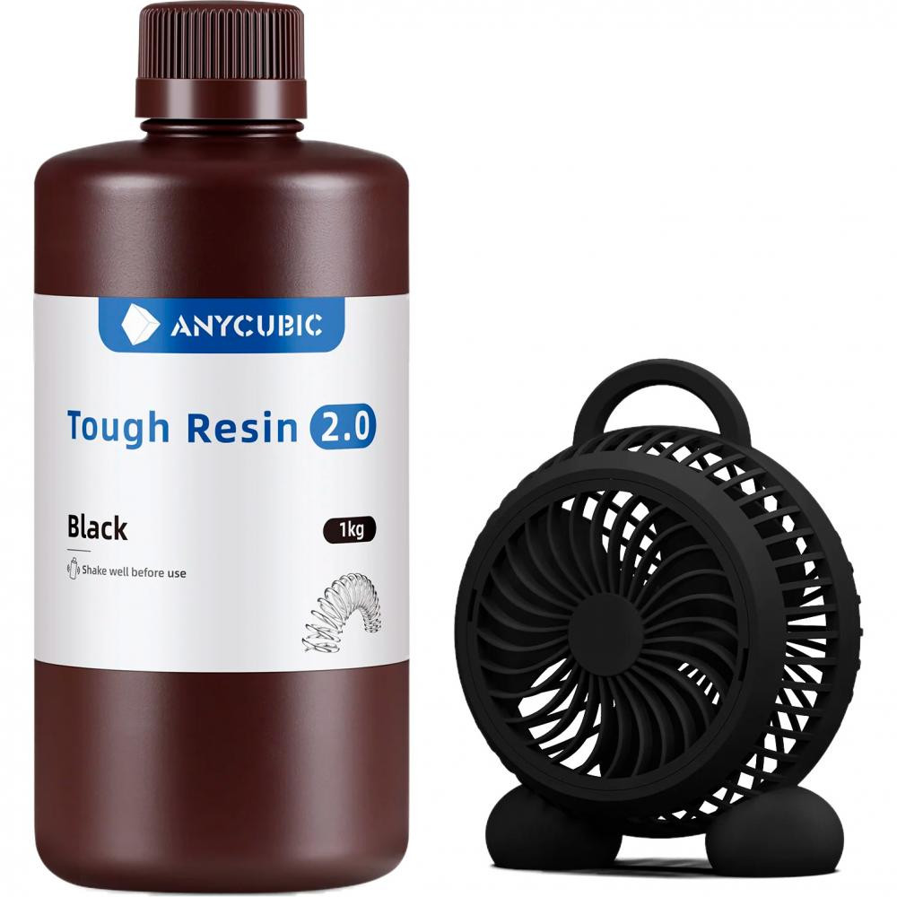 Anycubic Фотополімерна смола  Flexible Tough Resin 2.0, 1 кг, чорний (SRX2BK-101A) - зображення 1