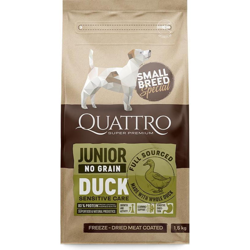 Quattro Junior Duck Small Breed 7 кг (4770107253888) - зображення 1