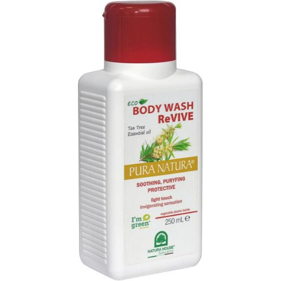 Pura Natura Гель для душу  Eco Body Wash ReVive Tea Tre Essential Oils Регенерувальний 250 мл (8000921214144) - зображення 1