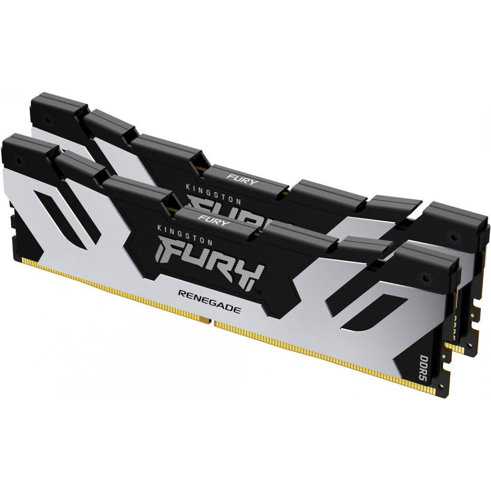 Kingston FURY 64 GB (2x32GB) DDR5 6000 MHz Renegade Black/Silver (KF560C32RSK2-64) - зображення 1