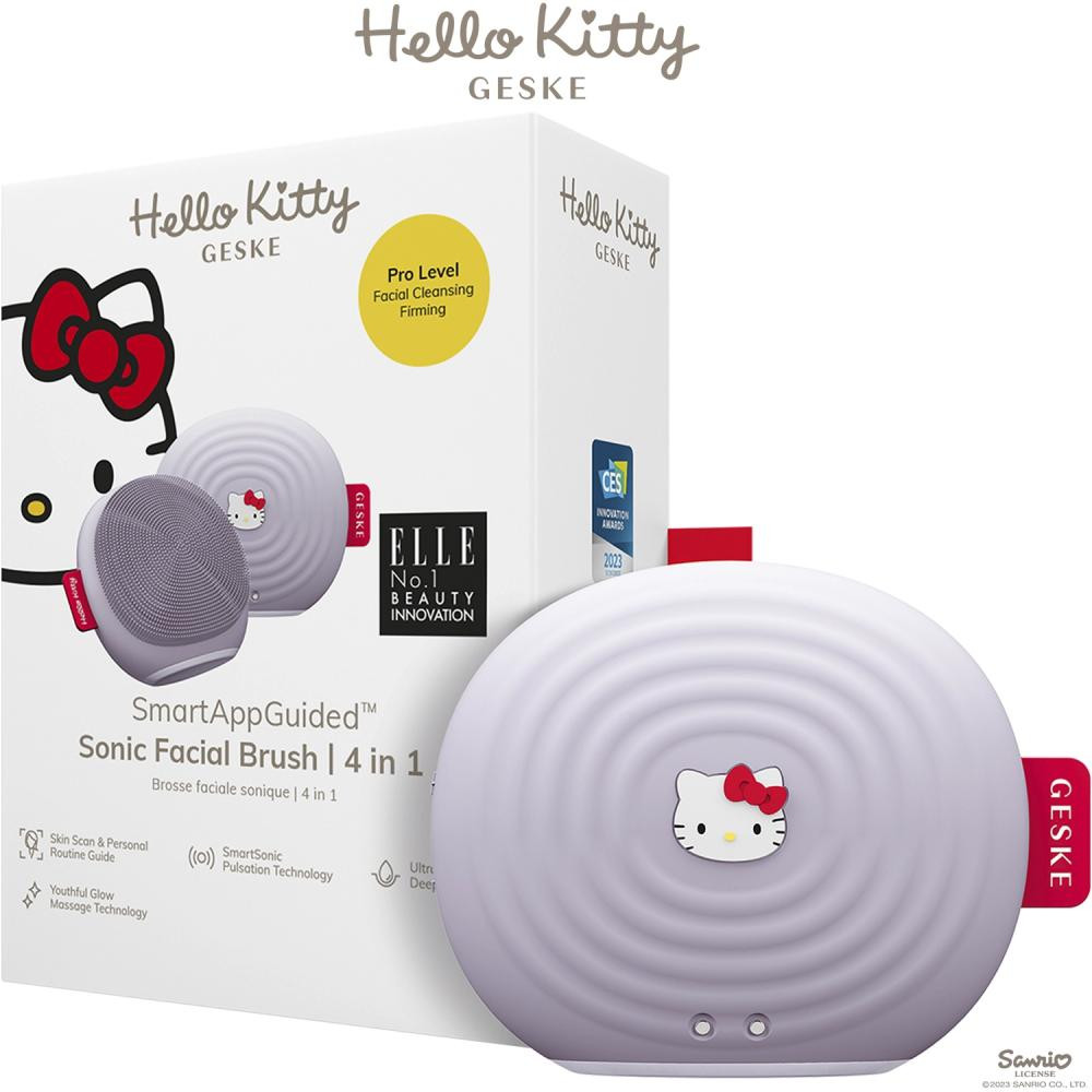 Geske Sonic Thermo Facial Brush 5 in 1 by Hello Kitty purple - зображення 1