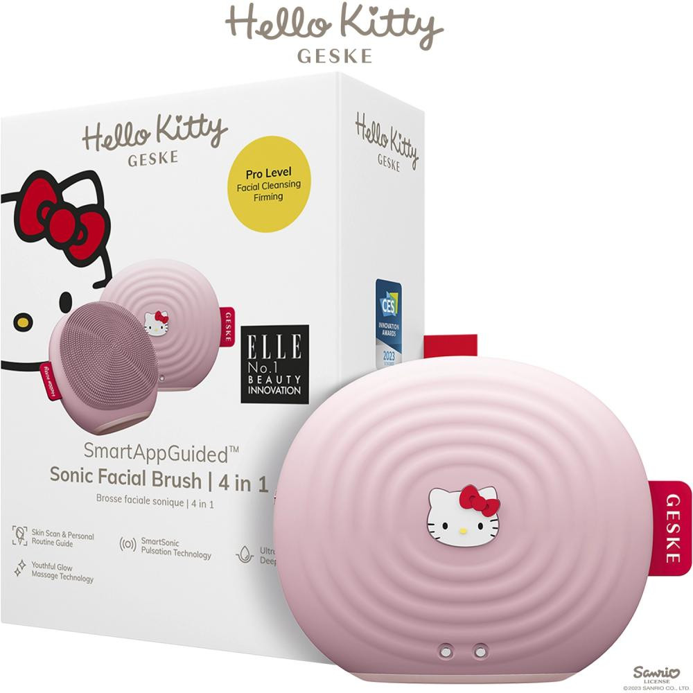 Geske Sonic Thermo Facial Brush 5 in 1 by Hello Kitty pink - зображення 1