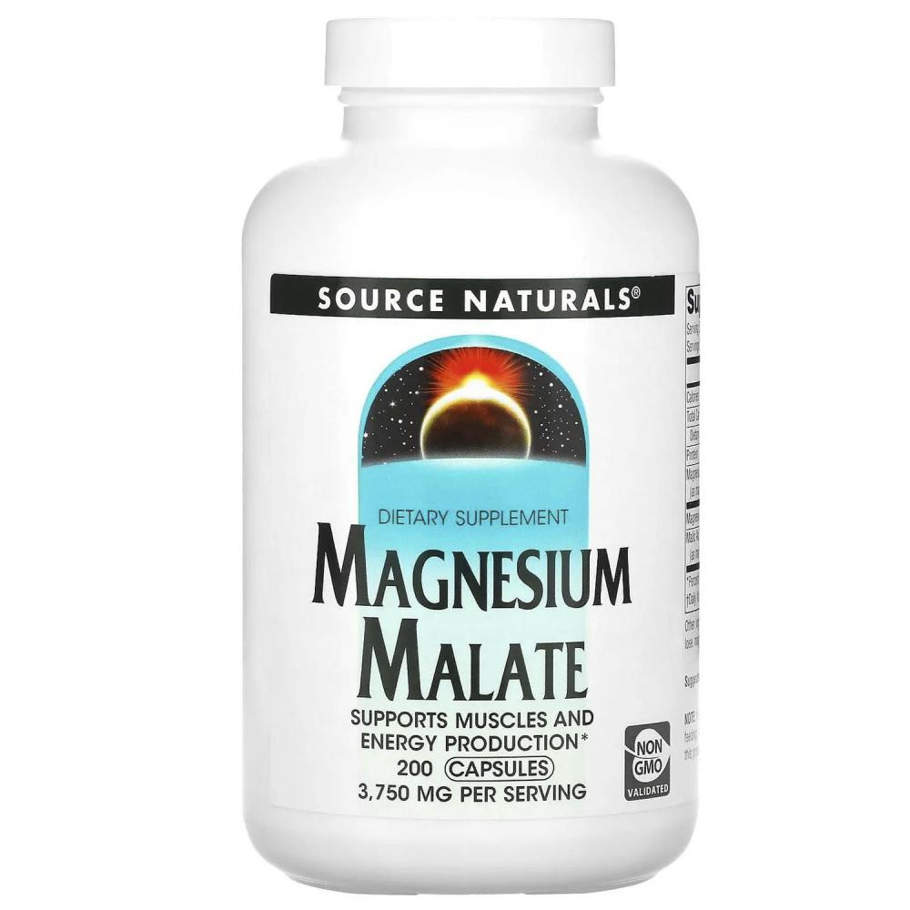 Source Naturals Магній малат (Magnesium Malate) 625 мг 200 капсул - зображення 1