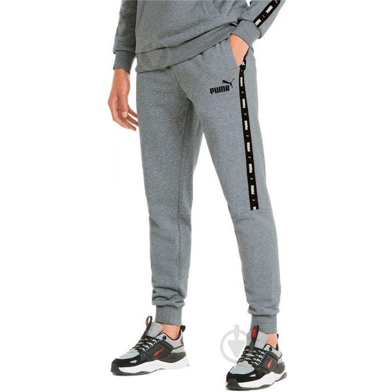 PUMA Спортивні штани чоловічі  Ess+ Tape Sweatpants 84738803 M Medium Gray Heather (4064535829020) - зображення 1