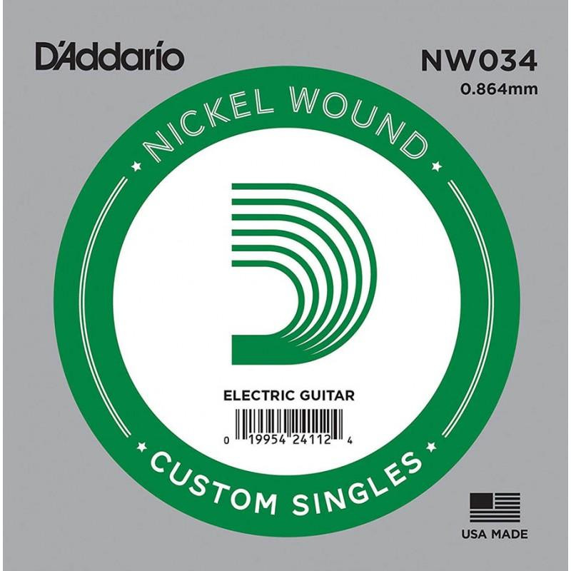 D'Addario Струна NW034 Nickel Wound .034 - зображення 1