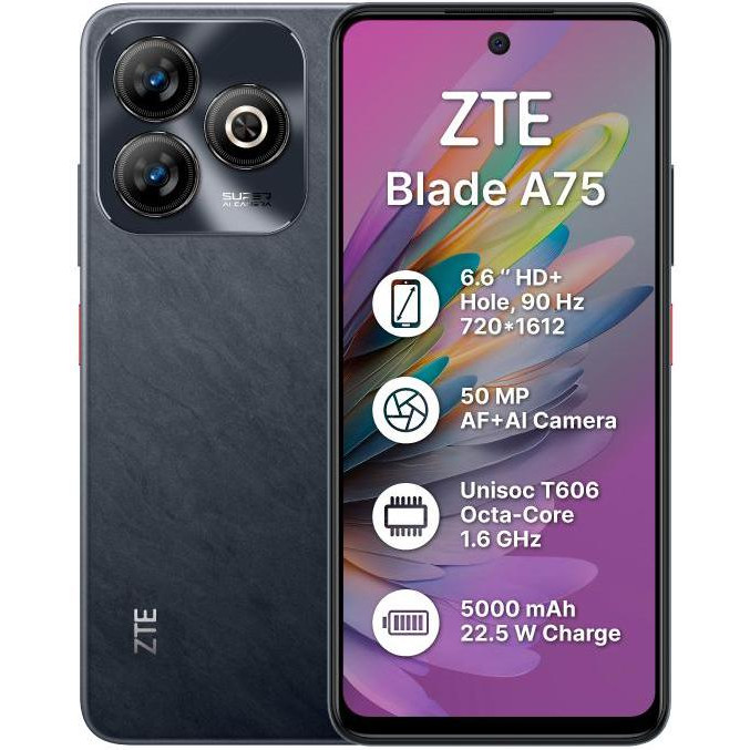 ZTE Blade A75 4/128GB Black - зображення 1