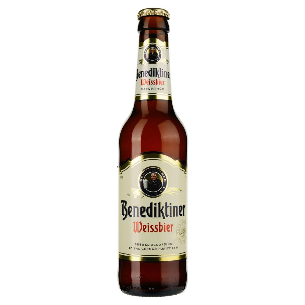 Benediktiner Пиво  Weissbier світле 5.4% 0.33 л (4052197000352) - зображення 1