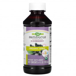   Nature's Way Organic Sambucus for Kids Standardized Elderberry, 120 мл Ягода