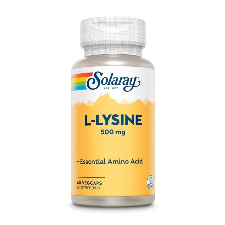 Solaray Аминокислота  L-Lysine 500 mg, 60 вегакапсул - зображення 1