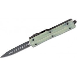   Microtech UTX-70 Double Edge Black Blade Jade Green Signature Series (147-1GTJGS)