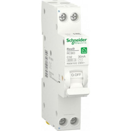   Schneider Electric Resi9 32А 30 мА 1P+N 6кA кривая С тип АС (R9D87632)