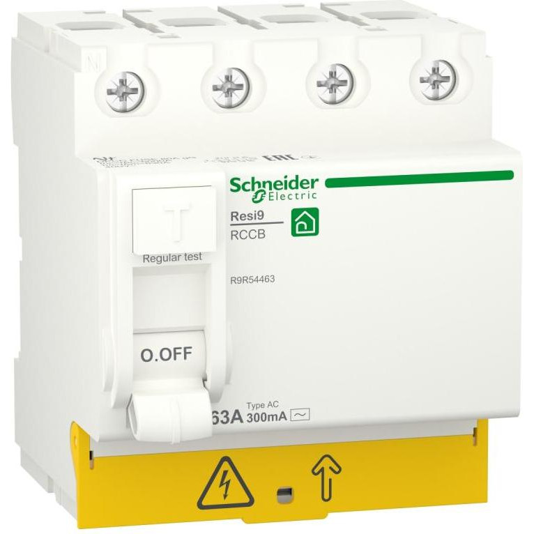 Schneider Electric УЗО Resi9 63A 300 мА 4P тип АС (R9R54463) - зображення 1