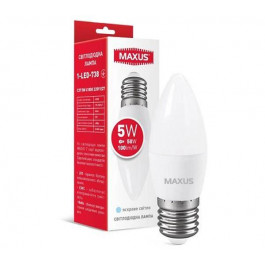   MAXUS LED C37 5W 4100K 220V E27 (1-LED-738)