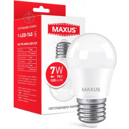   MAXUS LED G45 7W 3000K 220V E27 (1-LED-745)