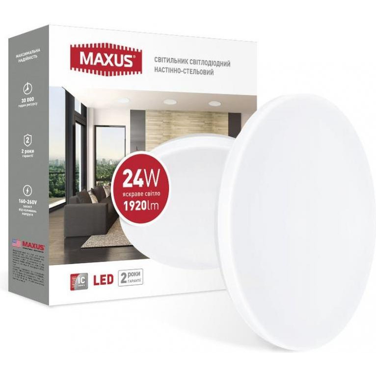 MAXUS Ceiling light 24W 4100K C круг (1-MCL-2441-01-C) - зображення 1